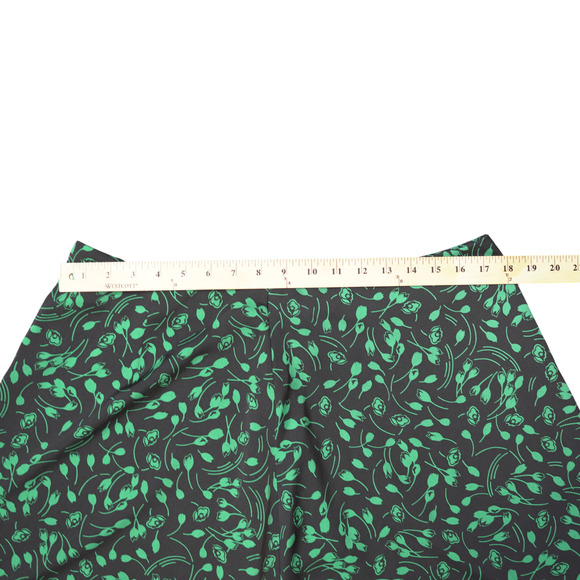 Who What Wear High-Low Skirt Sz 14 Black Green Floral Cottagecore Dark Academia - Picture 5 of 9